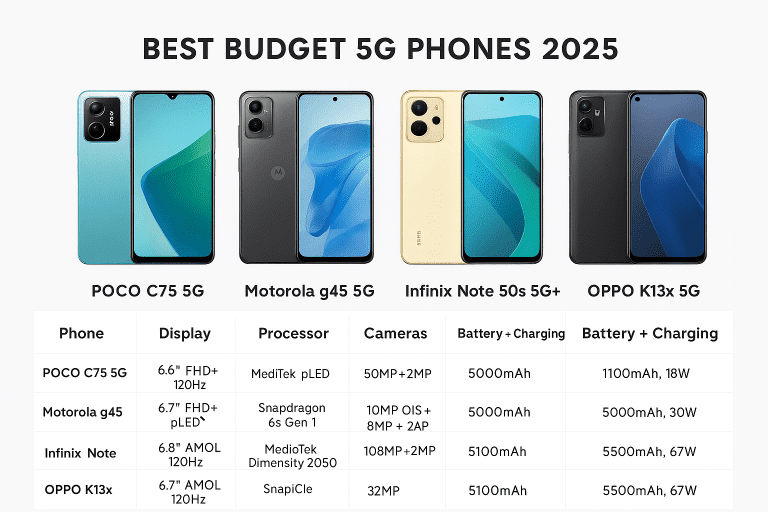 latest phones comparision